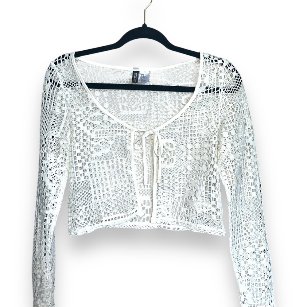 H&M White Lace Blouse